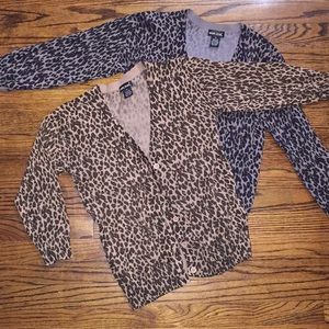 2 leopard print cardigans